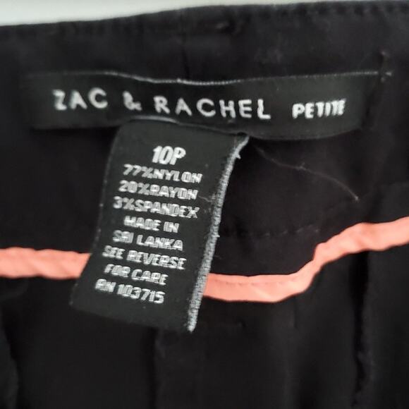 Zac & Rachel Black Straight Pants Size 10 Petite - Picture 8 of 10